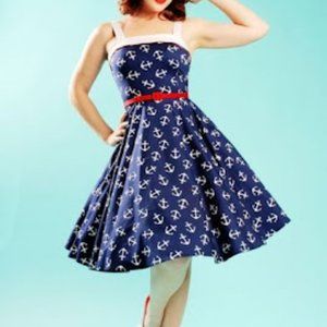 Pinup Girl Clothing PUG Unicorn Netti Anchor Dress
